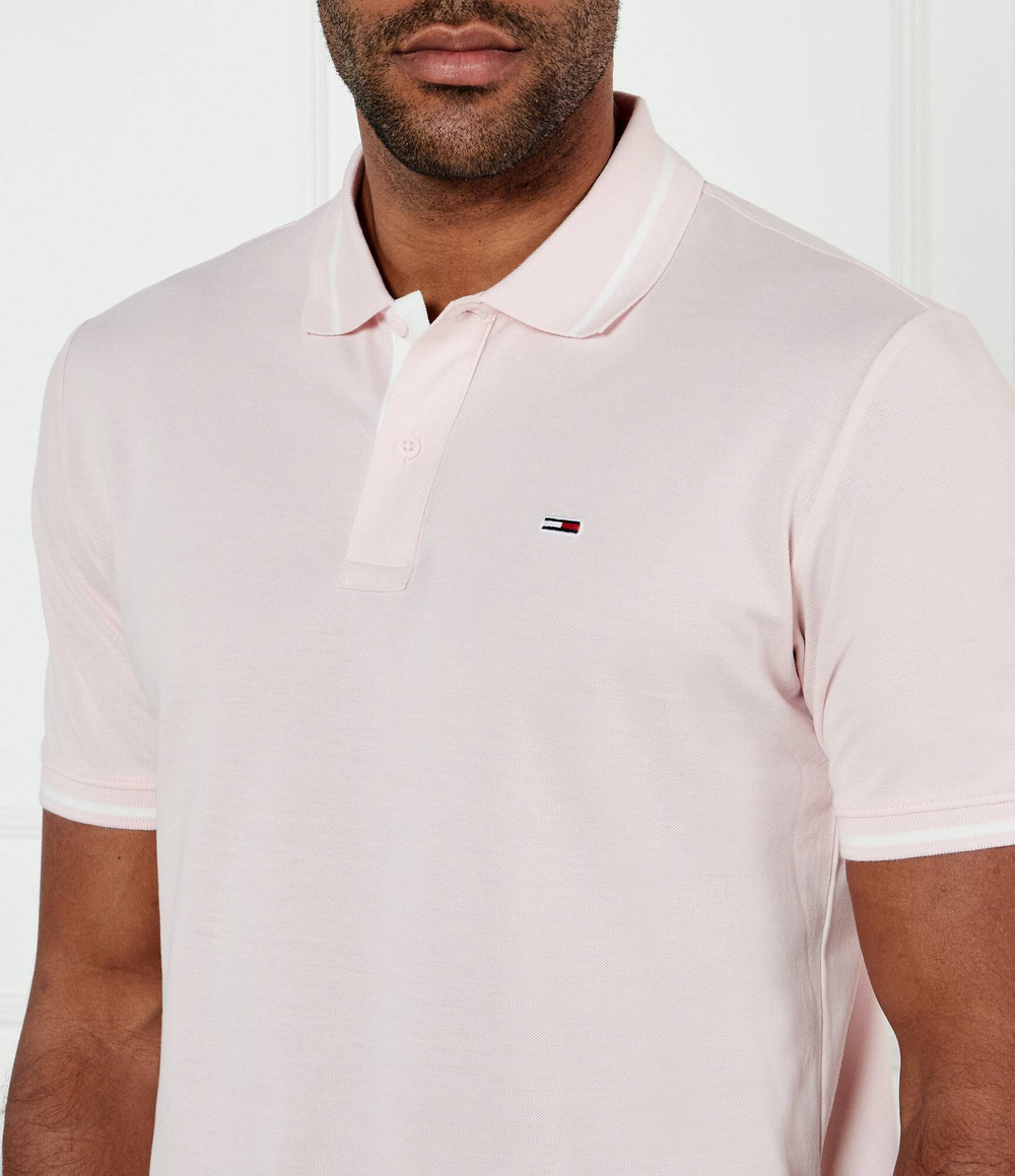Поло Tommy Jeans - пудро-розовый(DM0DM20745)