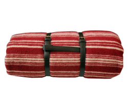 Плед 140х190 Manifattura Lombarda Merino Jaquard красный Италия фото