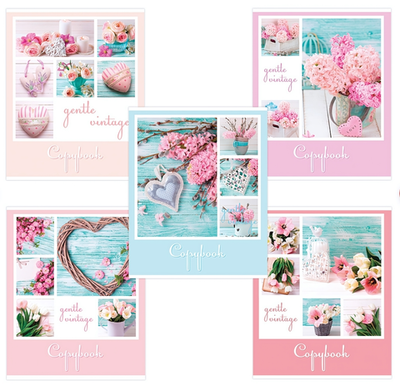 Тетрадь А5 96л. клетка "Пастель" скоба, обложка картон (BRAUBERG)