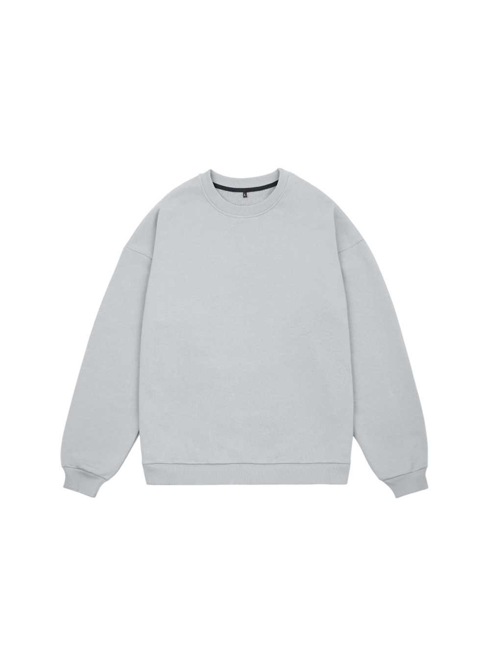 Свитшот оверсайз, без начеса (серый)