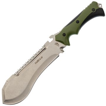 Походный нож-мачете НОКС "Тайга-Н" 812-080621 - зеленая рукоять, светлый клинок