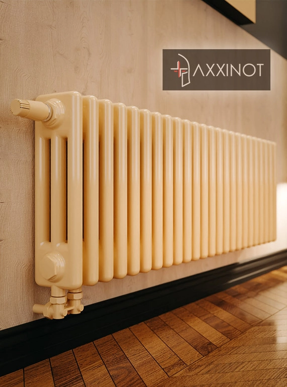 Axxinot Sentir 3030 - трехтрубный трубчатый радиатор высотой 300 мм, нижнее подключение с термовентилем