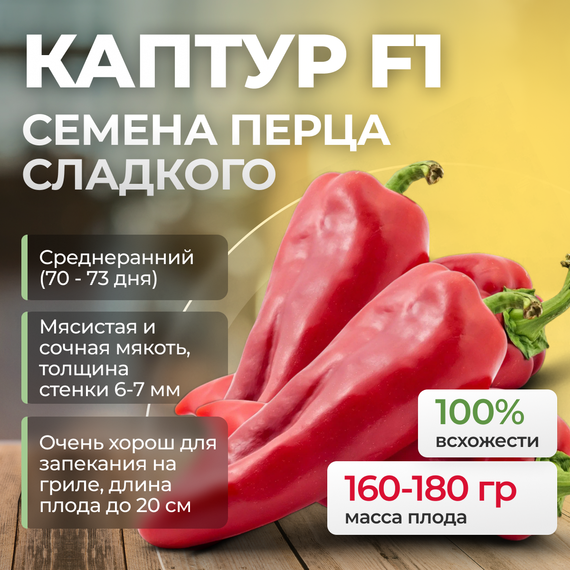 КАПТУР F1 семена перца сладкого (Seminis) купить