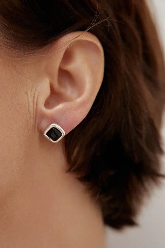 Пуссеты Ciclon, Kubik, с муранским стеклом, CN-243601 (черный)