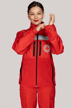 Толстовка флисовая женская Скорая помощь Medicline цв. КРАСНЫЙ