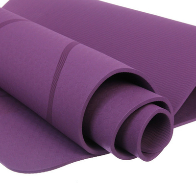 Коврик для йоги 6 мм 183*61 см «Шамбола» с лазерной гравировкой (ТРЕ), фиолетовый