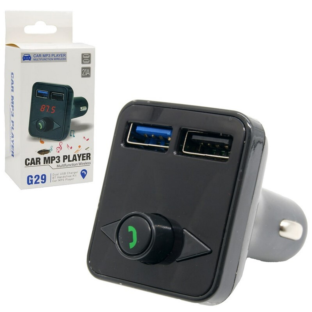 Автомобильный FM-трансмиттер G29 Bluetooth (черный)