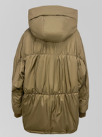 Куртка Rosy Pink 2990 однотонная со скрытой молнией и манжетами на рукавах