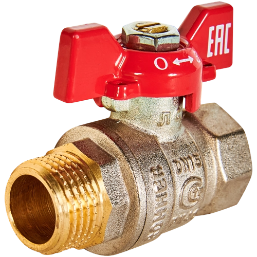 RBV-0004-2210225 ROMMER Кран шаровой, ВР/НР, ручка бабочка 1