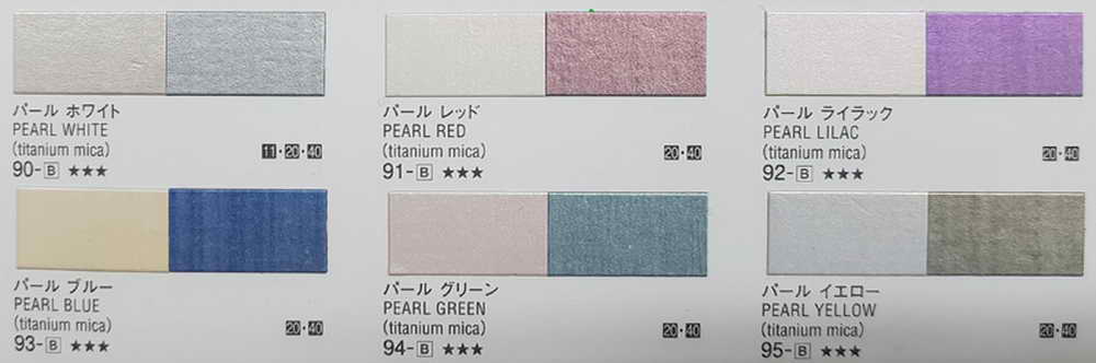 Turner акриловая гуашь 6 цветов Pearl 20 мл
