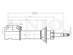 Амортизатор масляный передней подвески UNIO SAB-20037