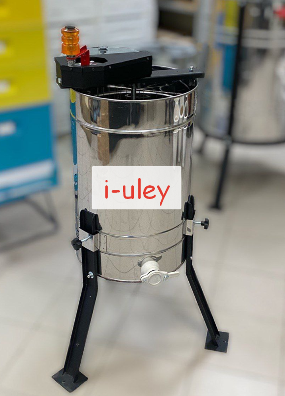 Медогонка 2 рамочная, с ножками, кассеты неповоротные (нержавейка) Беларусь.