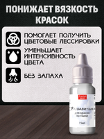 Комбо-набор для красок по ткани (грунт прозрачный,грунт белый,разбавитель) 2х20 мл, 1х15 мл