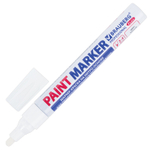 Маркер-краска лаковый (paint marker) 4 мм белый нитро-основа алюминиевый корпус BRAUBERG PROFESSIONAL PLUS (12 штук в упаковке)