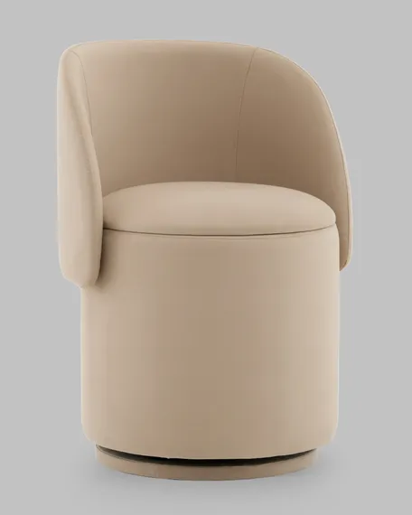 Пуф Gong со складной спинкой и ящиком, бежевый велюр