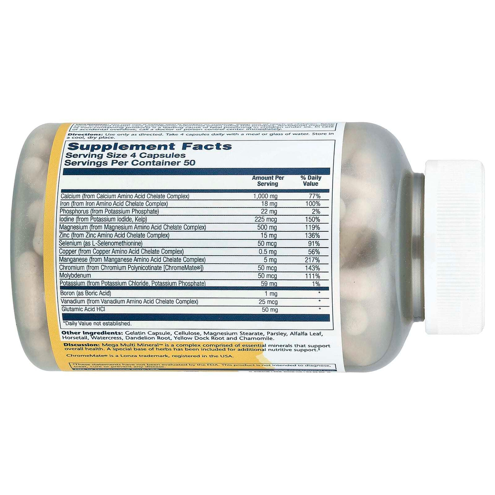 Solaray, Mega Multi Mineral™, 200 капсул