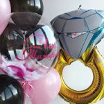 Шар (40"/102 см) Фигура, Кольцо с бриллиантом