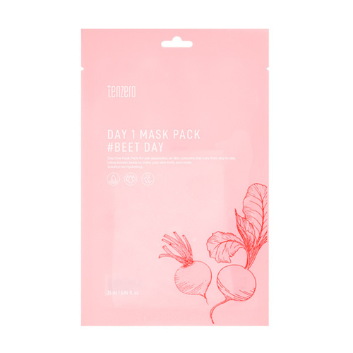 Тканевая маска с экстрактом Свёклы Tenzero Day 1 Mask Pack #Beet 5шт