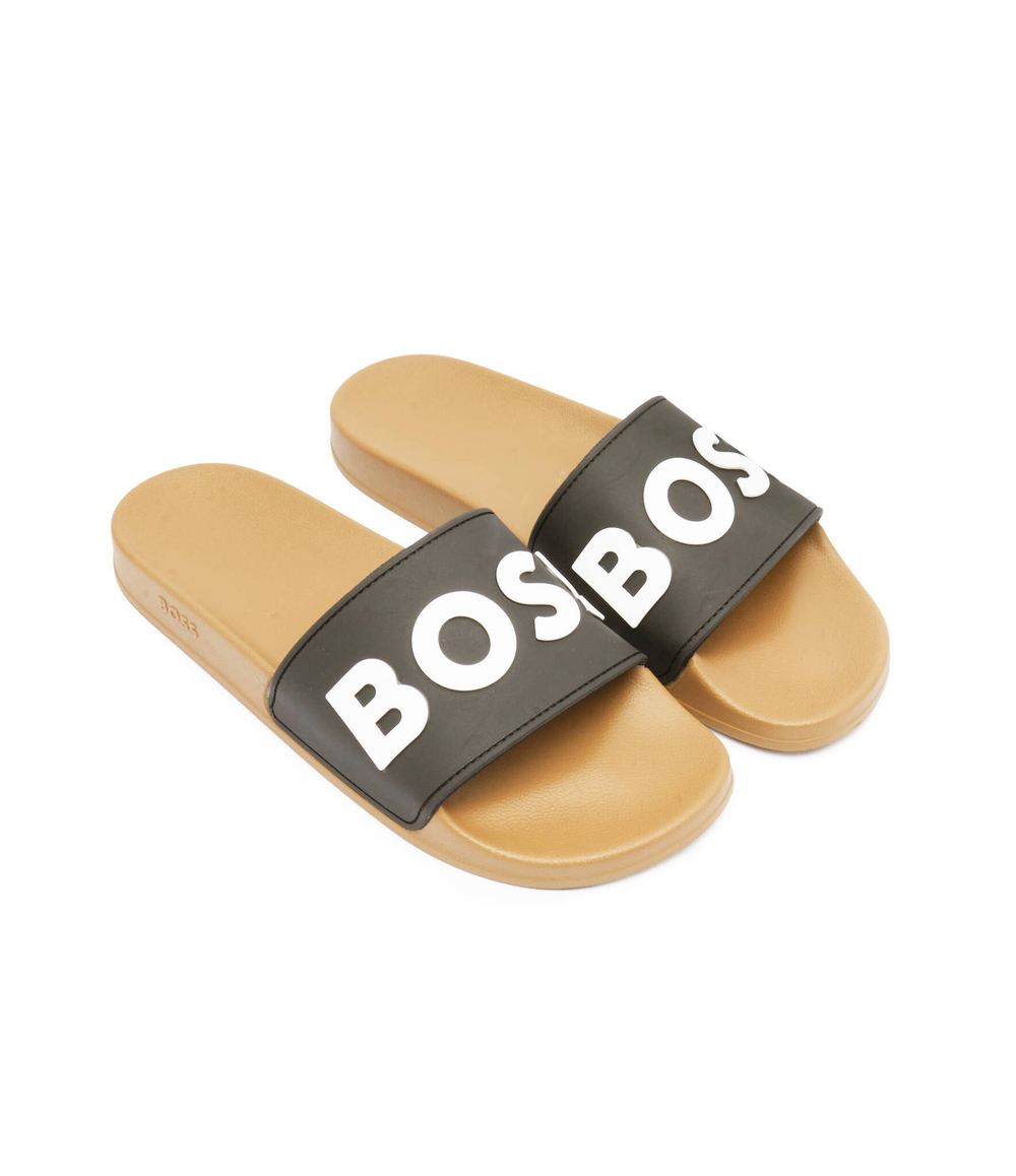 Шлепанцы KIRK_SLID_RBLG_N BOSS BLACK - черный(50498241)