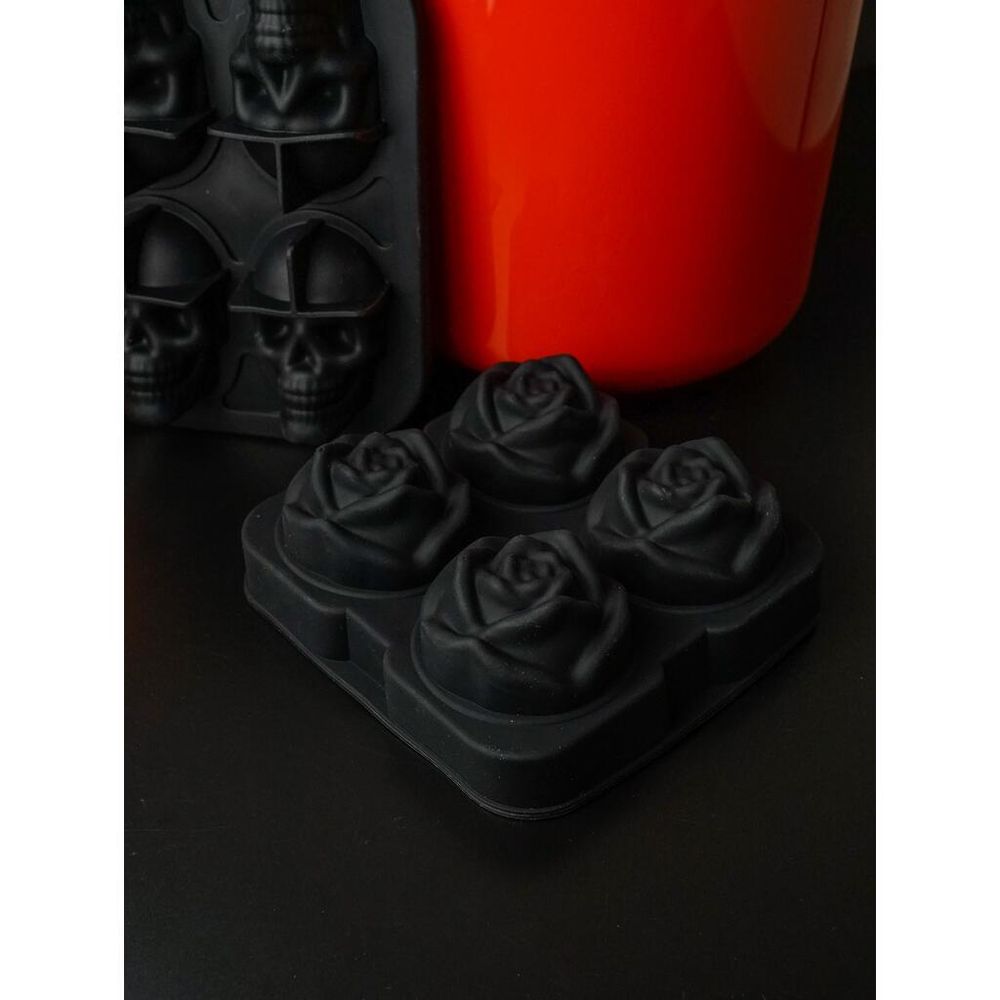 Форма для льда "Роза" 4 ячейки d6 см силикон P.L.- Barbossa