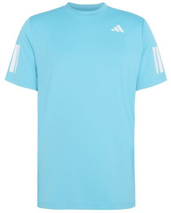 Мужская теннисная футболка Adidas Club 3-Stripes - cyan