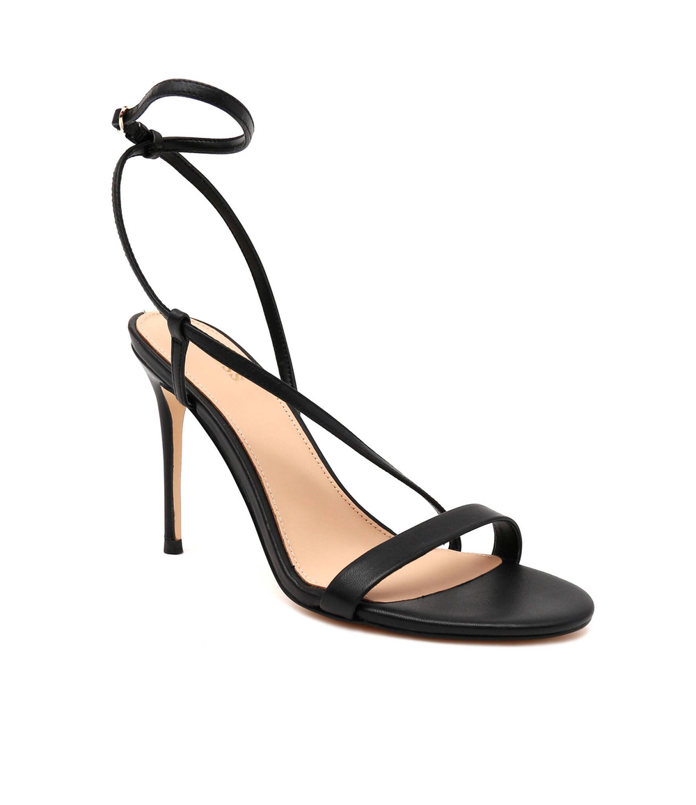 Кожаные босоножки на шпильках kadera Guess - черный(FL5KAD LEA03)