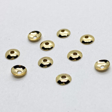Шапочка, цвет золото, размер 4 мм, цена за 10 шт