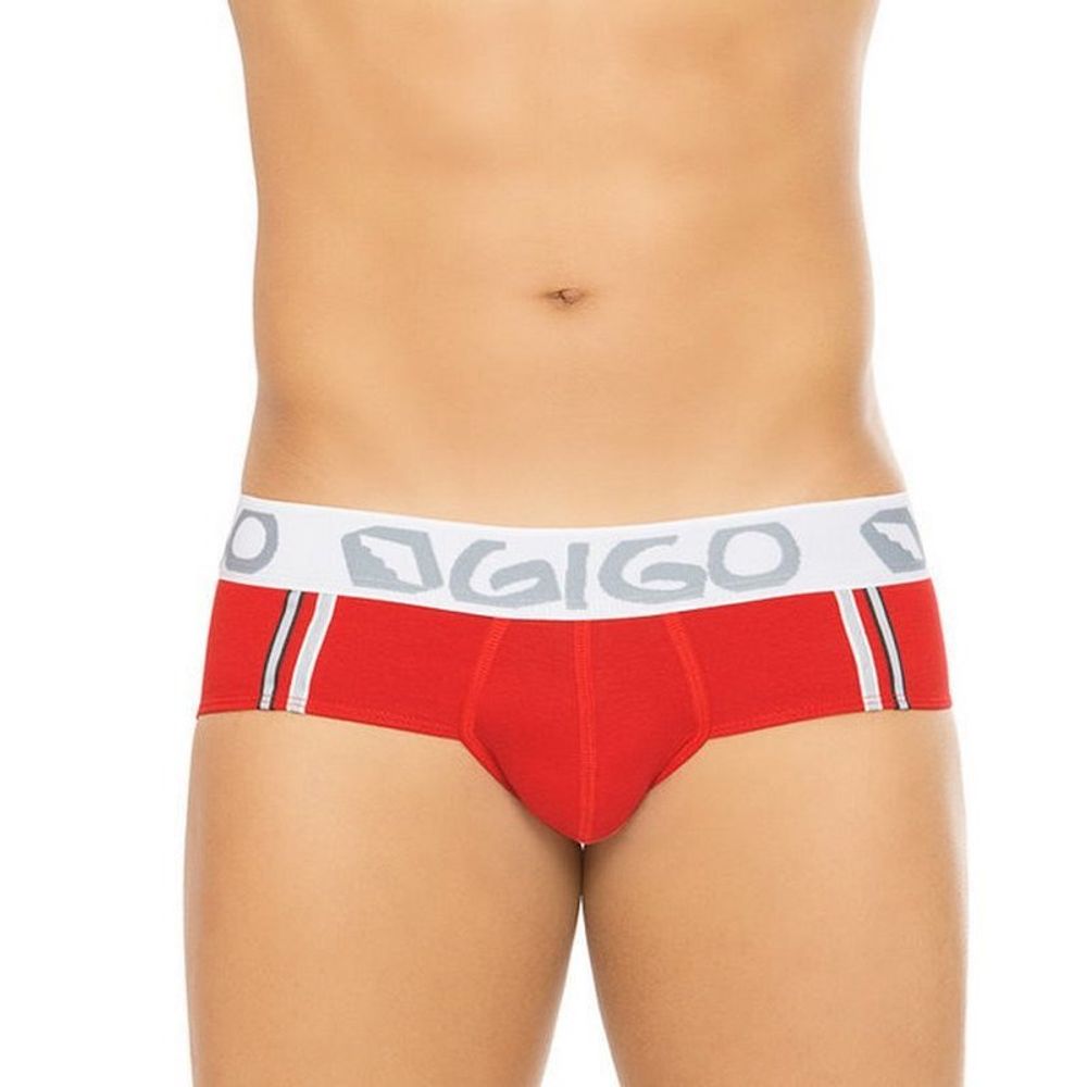 Мужские трусы брифы красные Gigo Reflective Red
