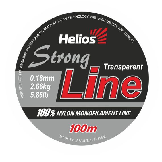 Леска Helios Strong Line Nylon Transparent 0,18mm/100 (HS-SLT-18/100)