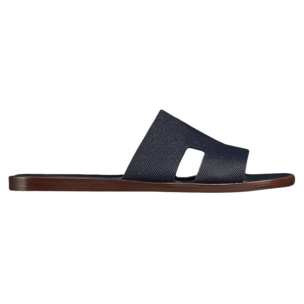 Hermes Izmere comfortable and versatile fashion sandals Men's navy blue, H152415Z H1