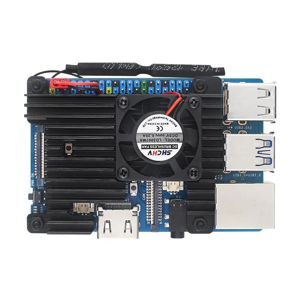 Металлический корпус для Orange Pi 3B с вентилятором