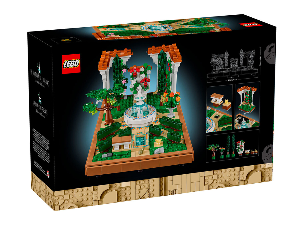 LEGO Коллекционные наборы 10359 Сад с фонтаном — эксклюзивный интерьерный набор
