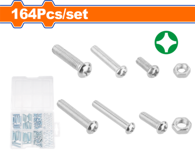 Набор винтов с резьбой 164 шт.
