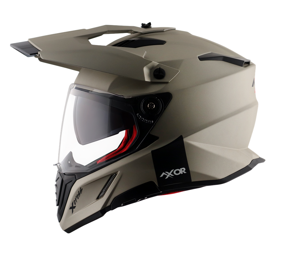 Шлем AXOR X-CROSS DUAL VISOR NR, с визором, цвет никель (XL)