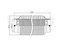 Гофра глушителя 45x280 мм InnerBraid UNIO EXP-45280