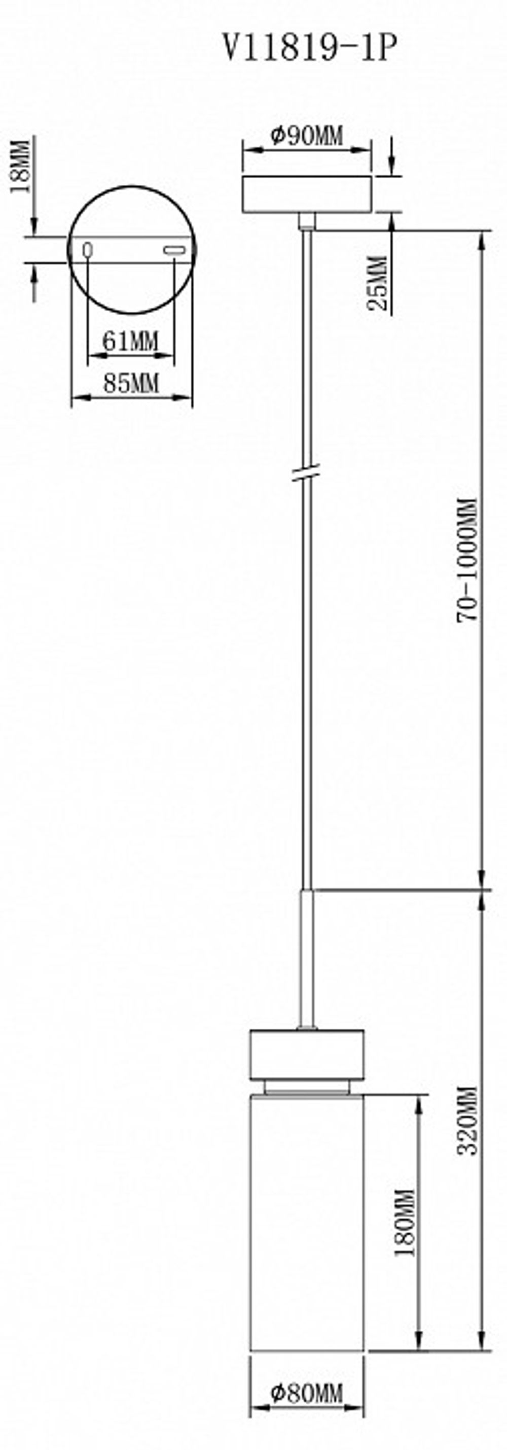 Подвесной светильник Moderli Almero V11819-1P