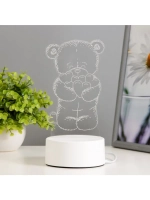 Светильник 3D ночник RISALUX «Мишутка», LED RGB, от сети, 9.