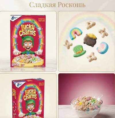 Лаки чармс готовый завтрак с маршмэллоу США