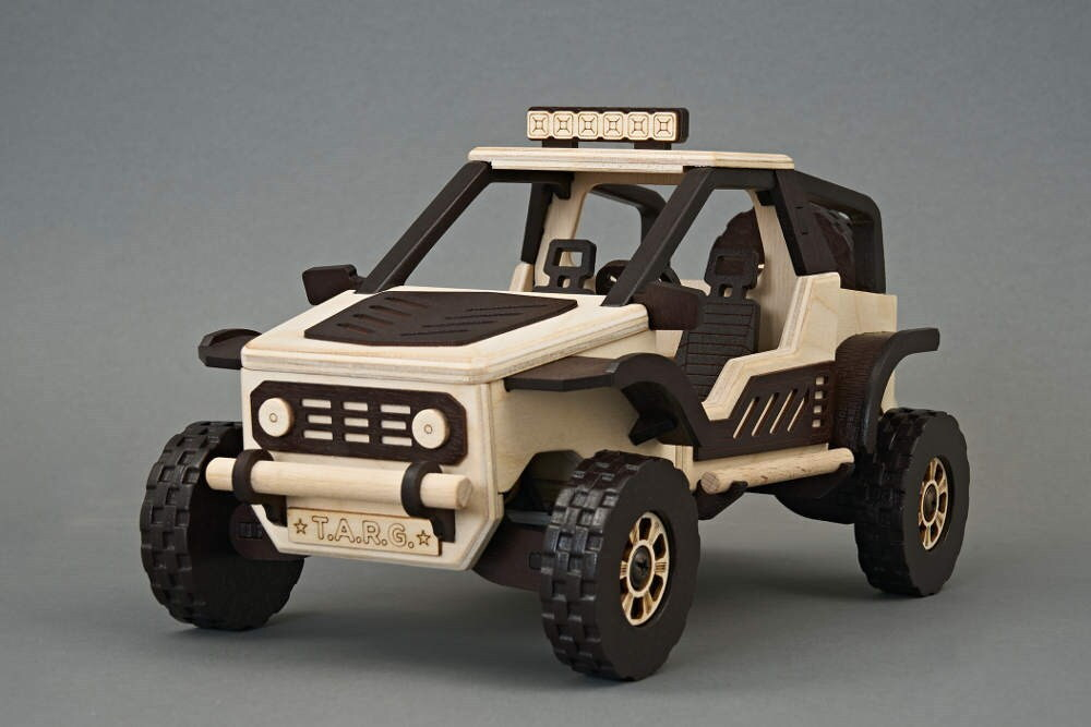 БАГГИ, BUGGY от TARG - деревянный конструктор, сборная модель, Внедорожник 3d пазл, собрать своими руками