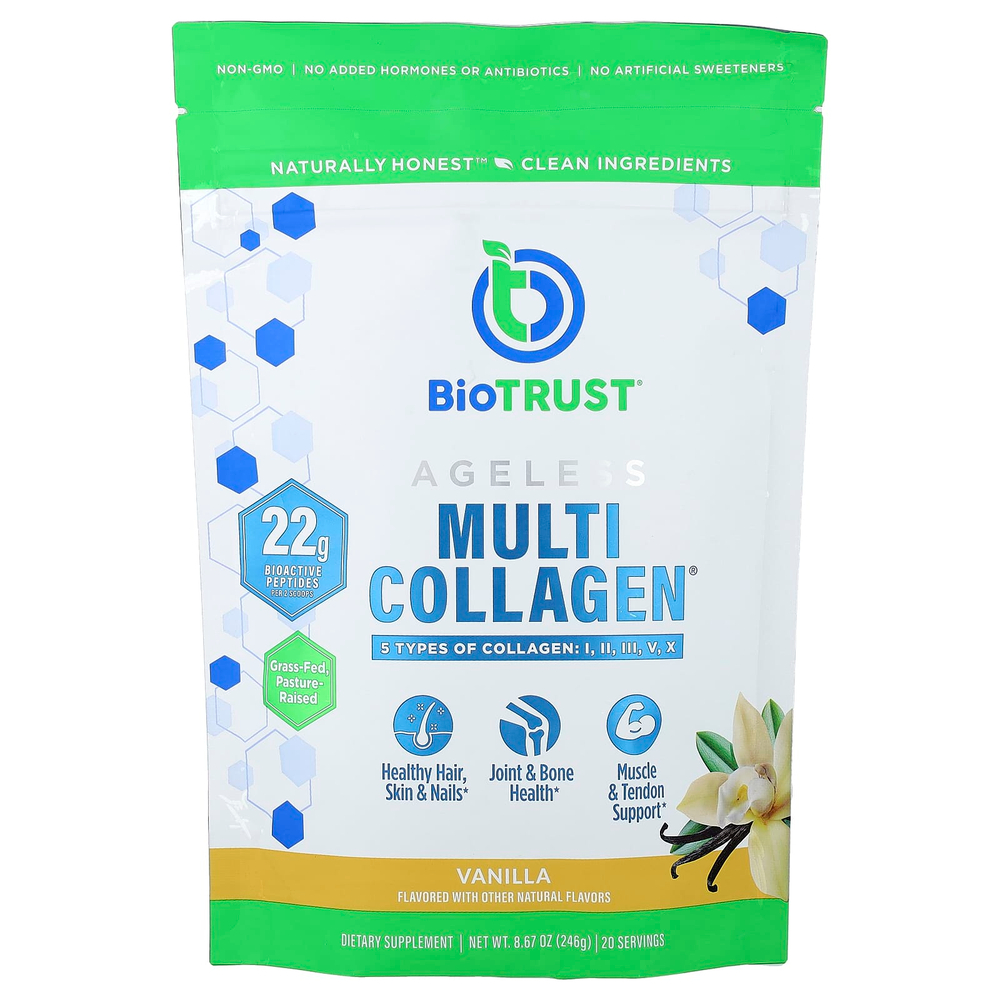 BioTRUST, Ageless Multi Collagen®, с ванильным вкусом, 246 г (8,67 унции)