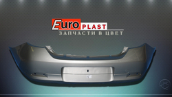 Задний бампер в цвет Renault Sandero 2013-2018 серебристый