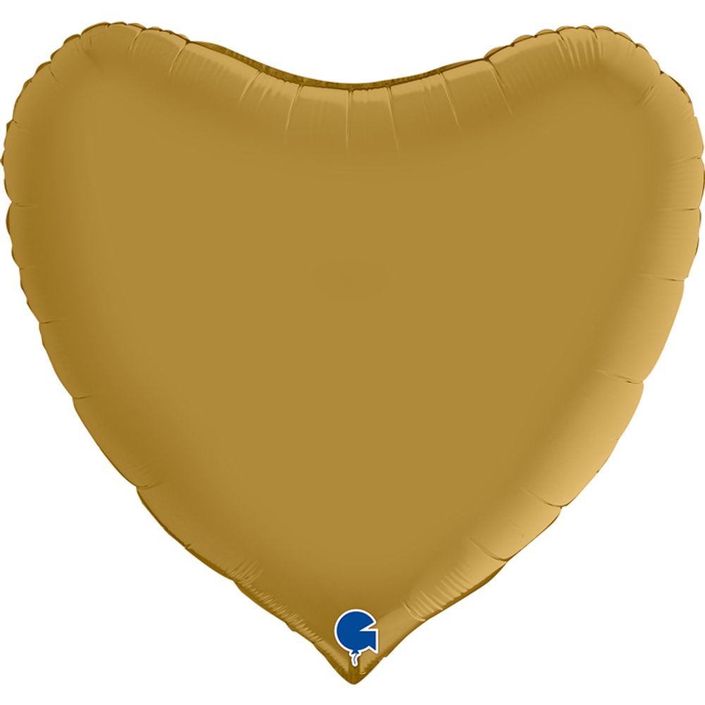 Gr (18&#39;&#39;/46 см) Сердце, Золото, Сатин, 1 шт.