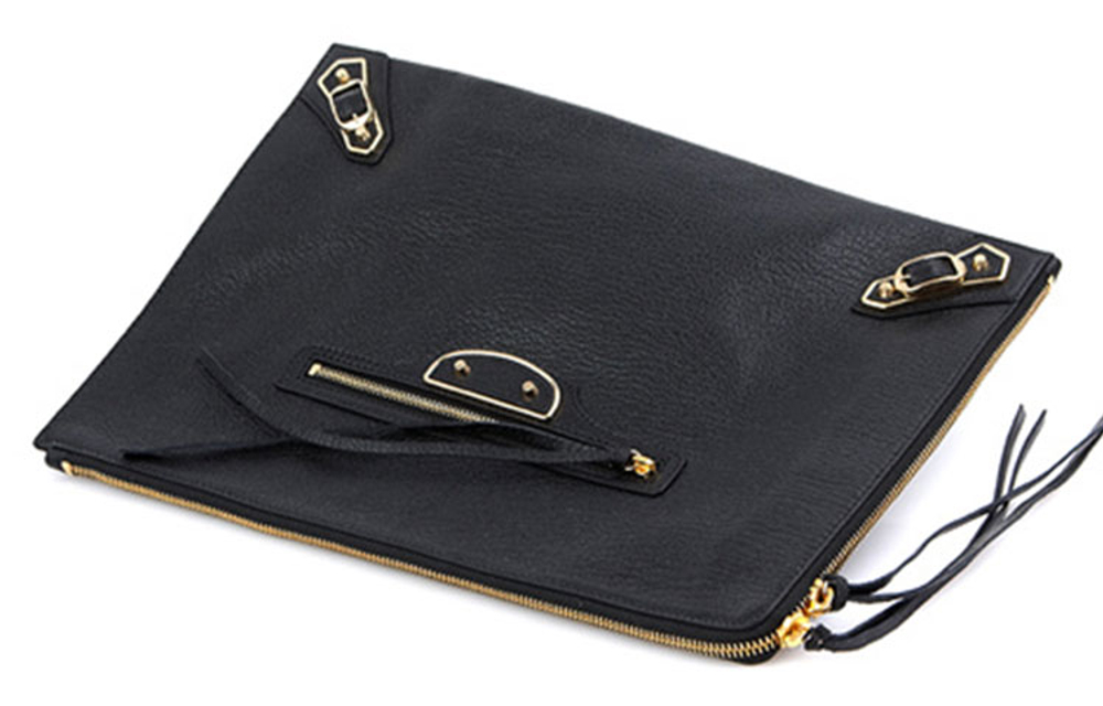 Balenciaga Sheepskin Clutch Regular Women"s Black