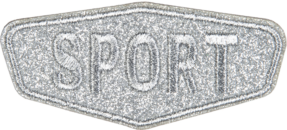 Термоаппликация "Спорт (блестящий)", 1 шт, 7,8 х 3,5 см (10013160/130321/01372243/1_Китай)