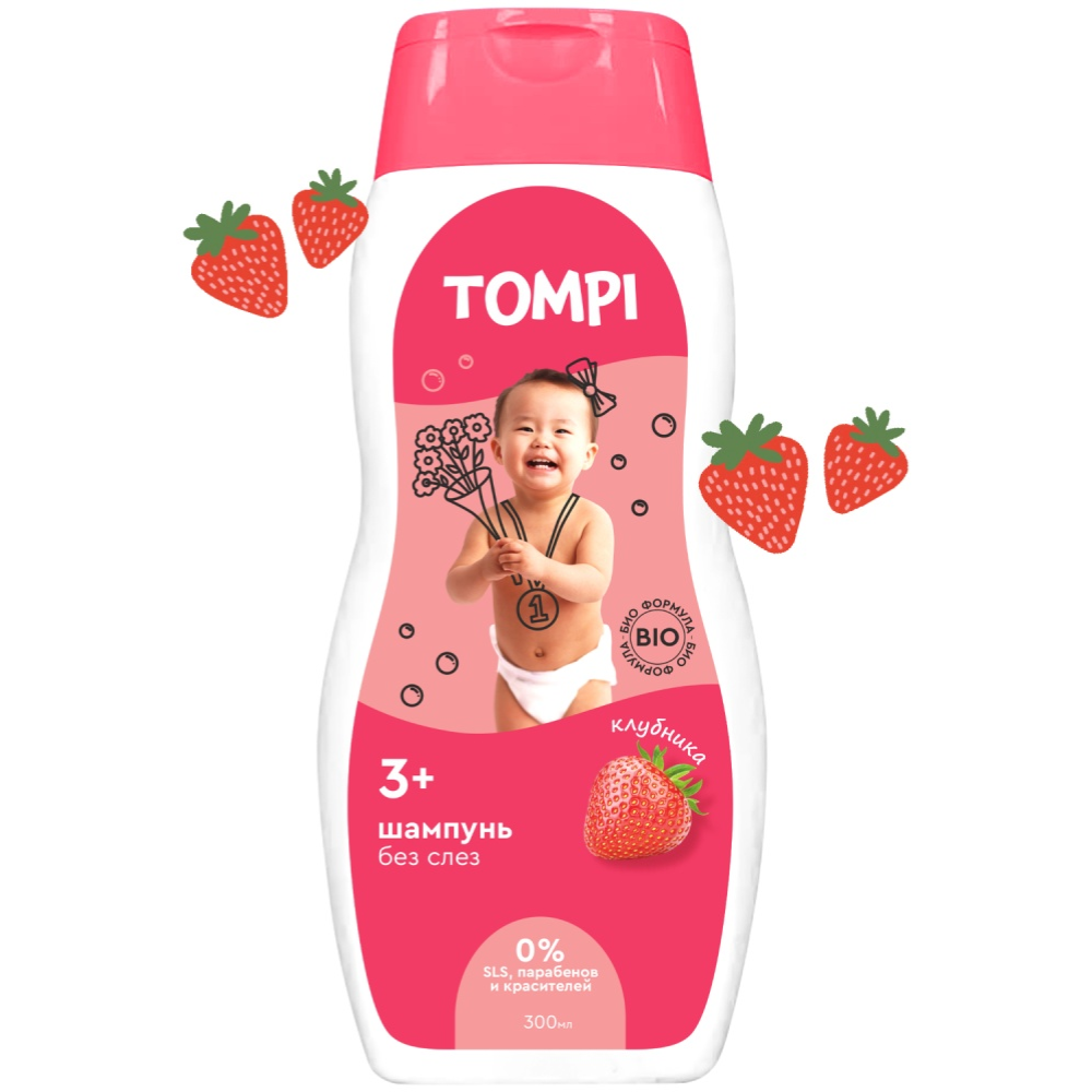 Шампунь Tompi Клубника без слез 300 мл