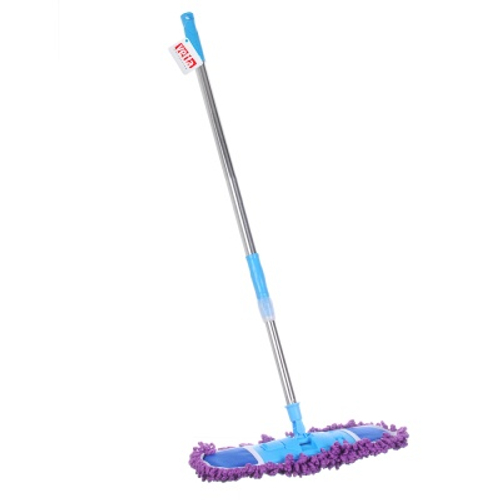 Швабра с насадкой из микрофибры, пластик, телескоп. черенок, металл 120см VETTA (12шт/кор)
