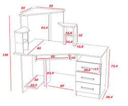 Стол компьютерный Каспер