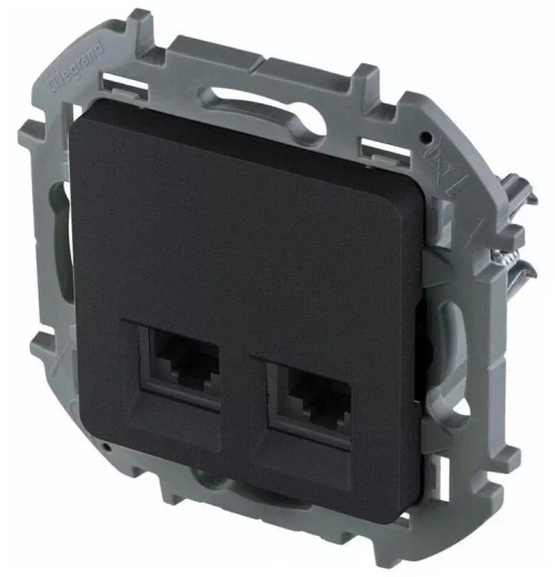 INSPIRIA Розетка 2хRJ45 6 UTP антрацит 673838