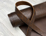 Ременная кожа Treccia old Marrone (3,5+ мм), цв. Коричневый