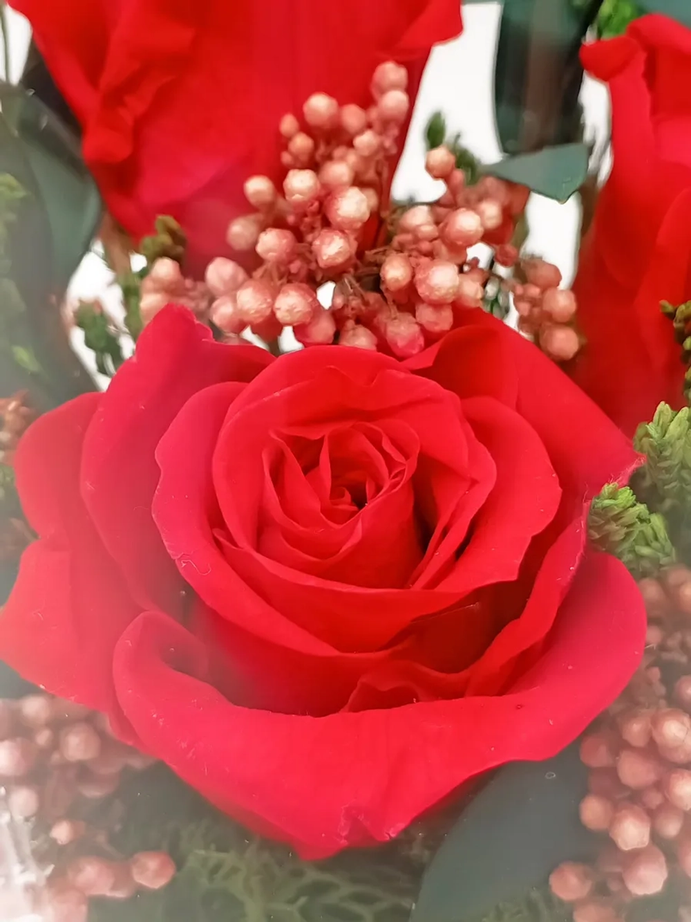 натуральные кустовые пионы в стекле, вакуум*